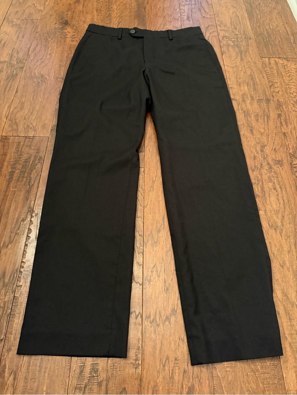 LAUREN RALPH LAUREN Black Label Dress Pants Mens Sz 30x30 Black Classic Straight